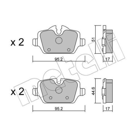 METELLI 22-0641-0 Brake Pads Set
