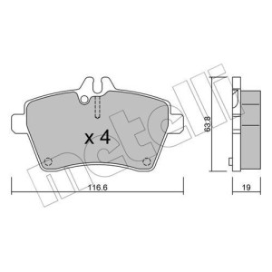 METELLI 22-0646-0 Plaquettes de frein