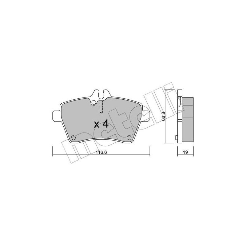 METELLI 22-0646-0 Brake Pads Set