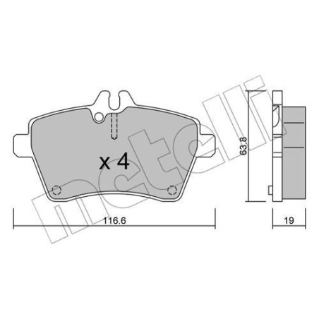 METELLI 22-0646-0 Bremsbeläge