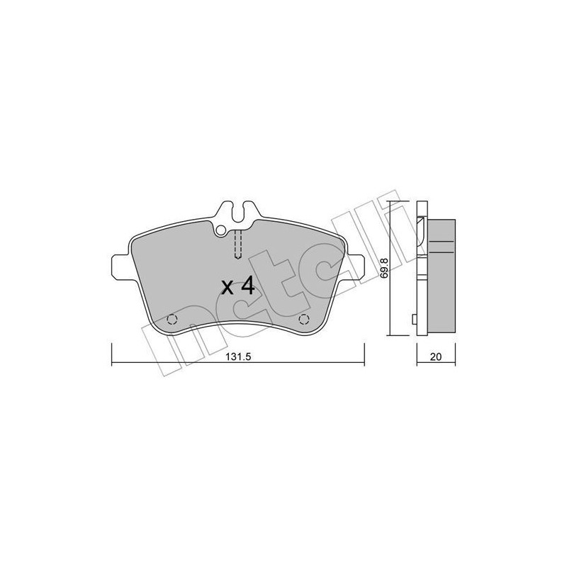 METELLI 22-0647-0 Plaquettes de frein