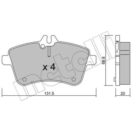METELLI 22-0647-0 Pastiglie freno