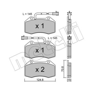 METELLI 22-0651-2 Brzdové platničky Predné pre