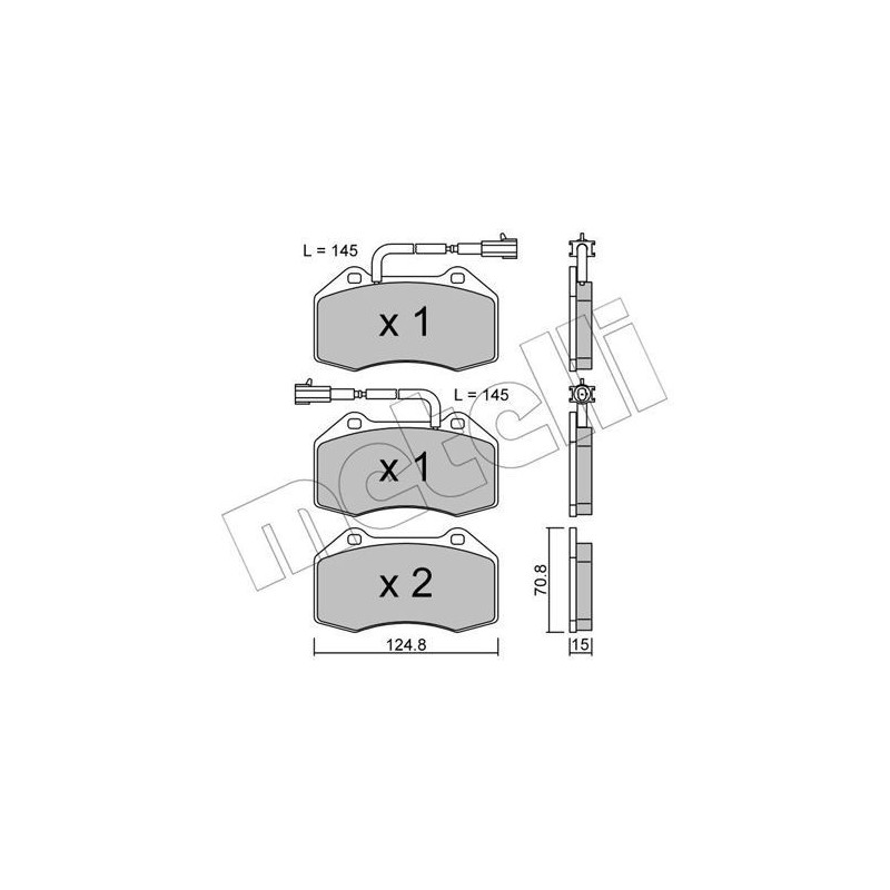 METELLI 22-0651-2 Brake Pads Set Front for