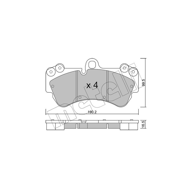 METELLI 22-0653-0 Plaquettes de frein Avant pour