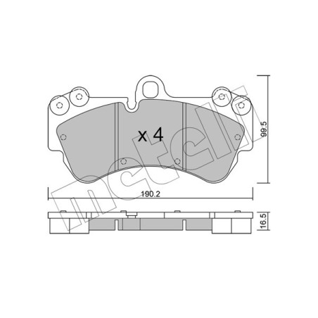 METELLI 22-0653-0 Brake Pads Set Front for