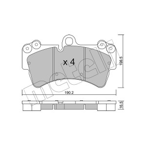 METELLI 22-0654-0 Brake Pads Set Front for