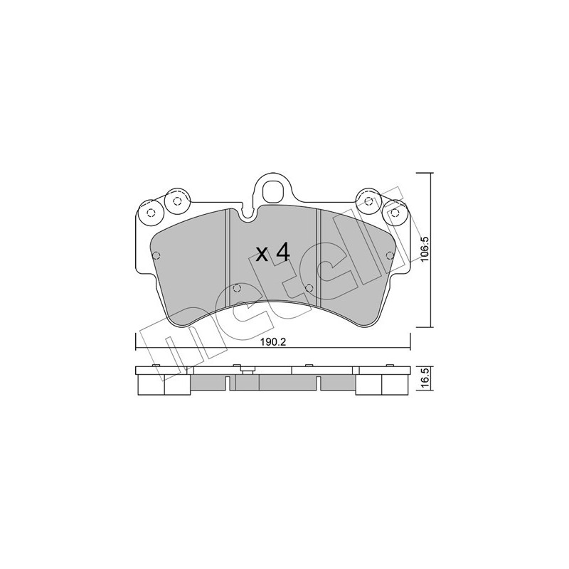 METELLI 22-0654-0 Brzdové platničky Predné pre