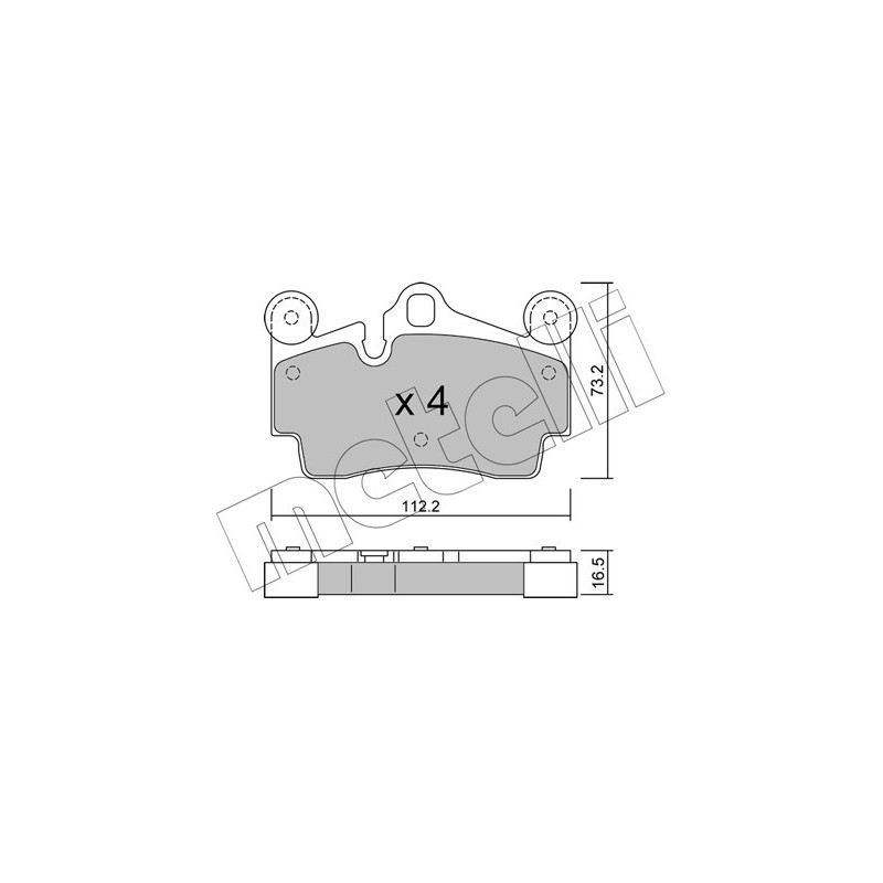 METELLI 22-0655-0 Pastiglie freno Posteriore per