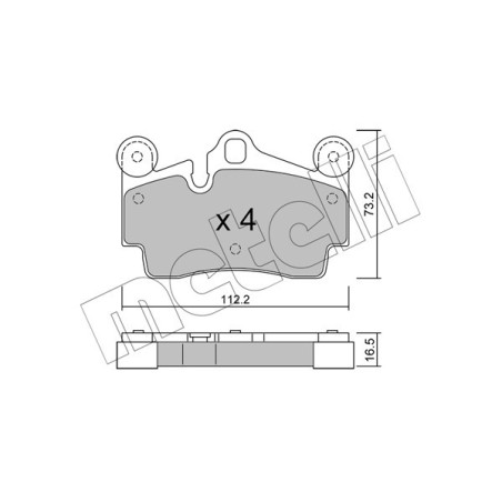 METELLI 22-0655-0 Bremsbeläge Hinten für