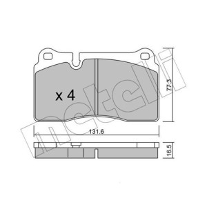 METELLI 22-0659-0 Klocki hamulcowe Przód dla