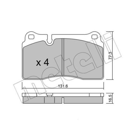 METELLI 22-0659-0 Brake Pads Set Front for