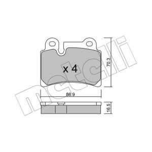 METELLI 22-0660-0 Plaquettes de frein