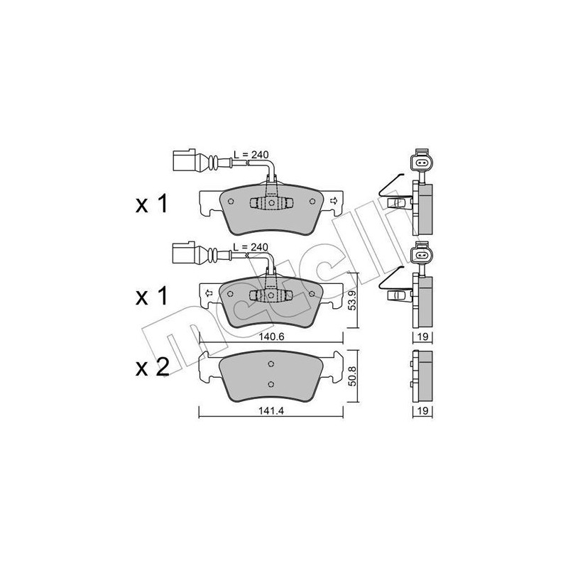 METELLI 22-0661-0 Plaquettes de frein