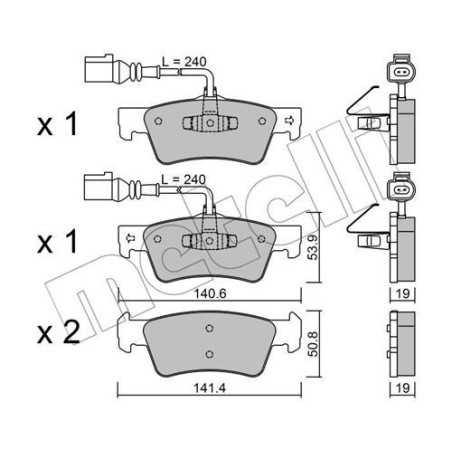 METELLI 22-0661-0 Brzdové platničky