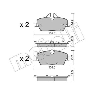 METELLI 22-0664-0 Pastiglie freno Anteriore per