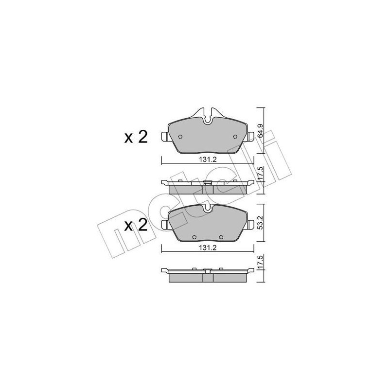 METELLI 22-0664-0 Bremsbeläge Vorne für