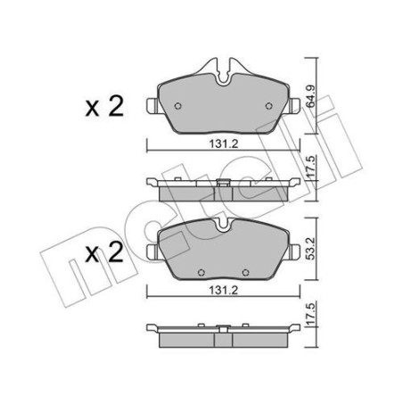 METELLI 22-0664-0 Brzdové platničky Predné pre
