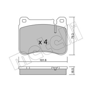 METELLI 22-0668-0 Plaquettes de frein
