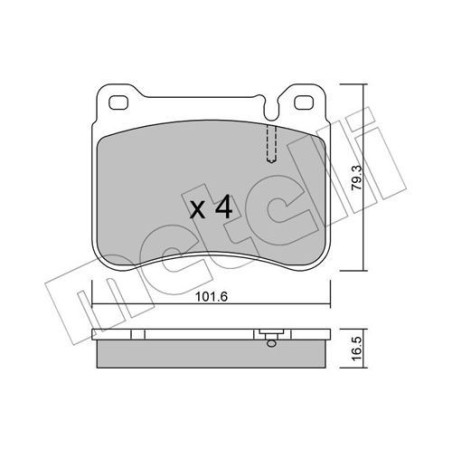 METELLI 22-0668-0 Plaquettes de frein