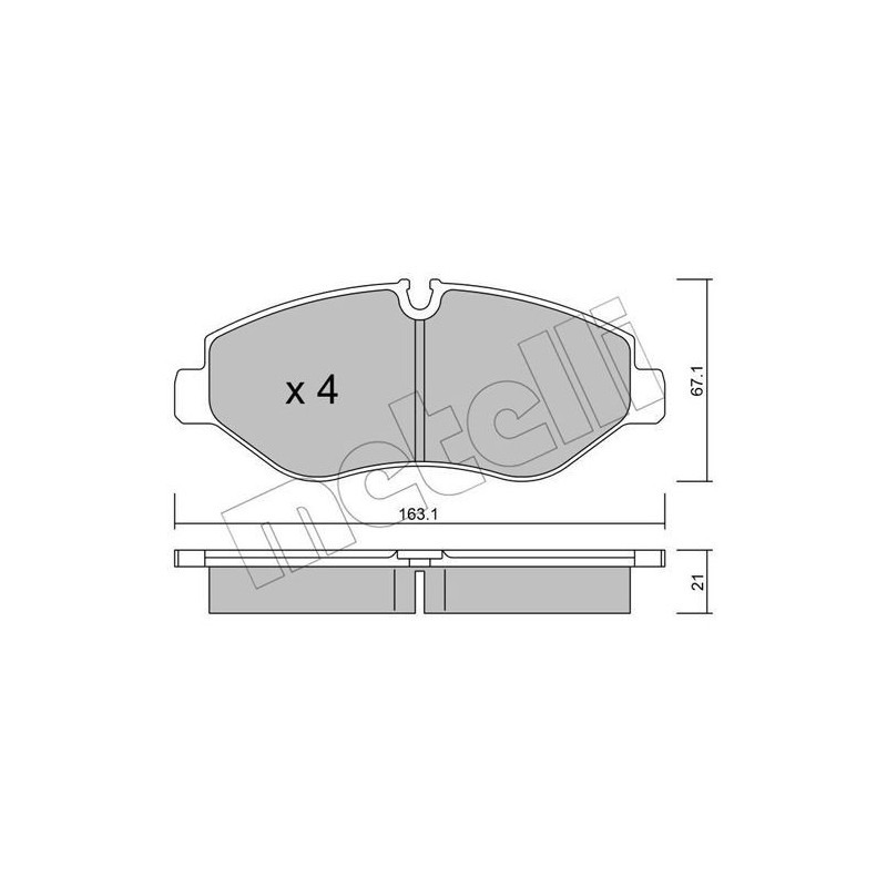 METELLI 22-0671-0 Brake Pads Set Front for