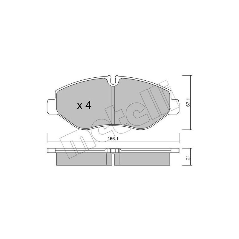 METELLI 22-0671-1 Brake Pads Set Front for