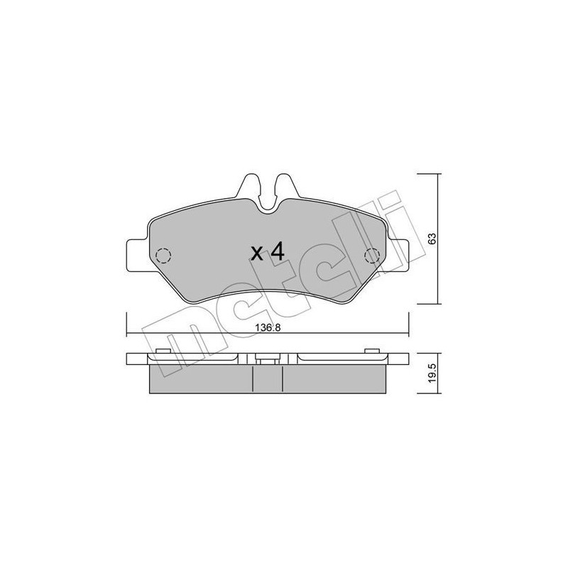 METELLI 22-0672-0 Brzdové platničky
