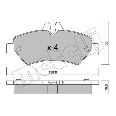 METELLI 22-0672-0 Brzdové platničky