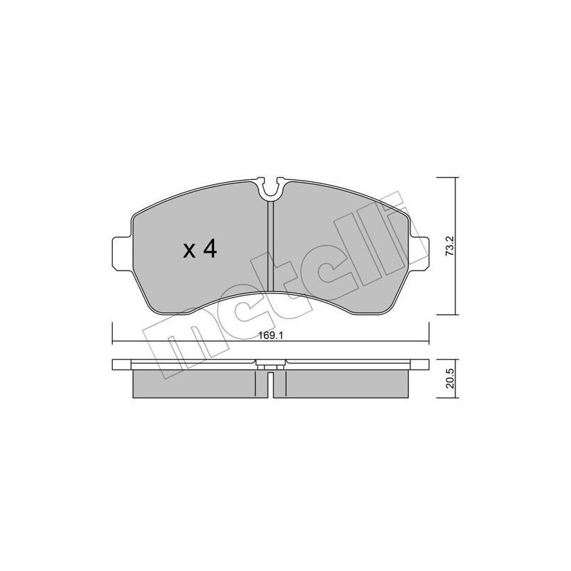 METELLI 22-0673-0 Plaquettes de frein Avant pour