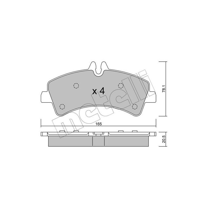 METELLI 22-0674-0 Plaquettes de frein Arrière pour