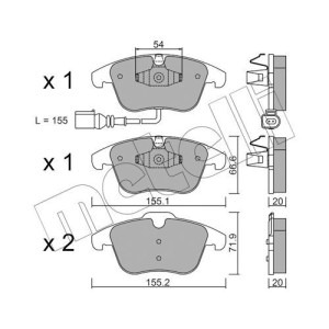 METELLI 22-0675-1 Brake Pads Set