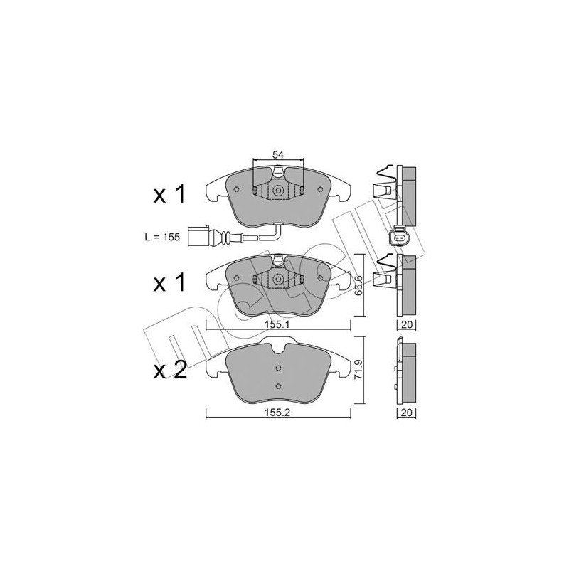 METELLI 22-0675-1 Brake Pads Set