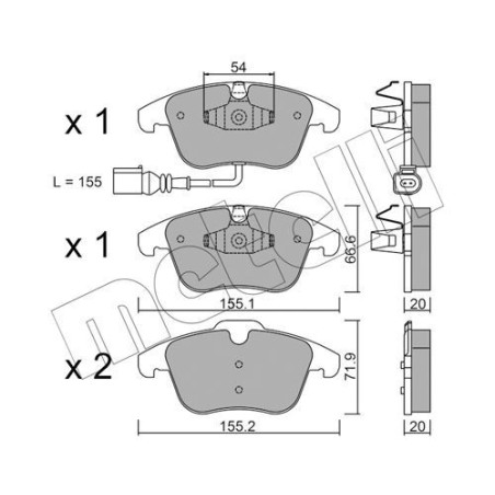 METELLI 22-0675-1 Brake Pads Set