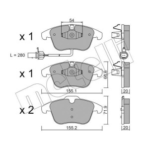METELLI 22-0675-2 Klocki hamulcowe