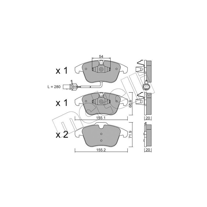 METELLI 22-0675-2 Plaquettes de frein