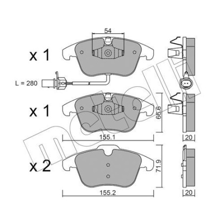 METELLI 22-0675-2 Brake Pads Set