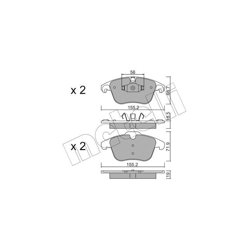 METELLI 22-0675-3 Pastiglie freno Anteriore per