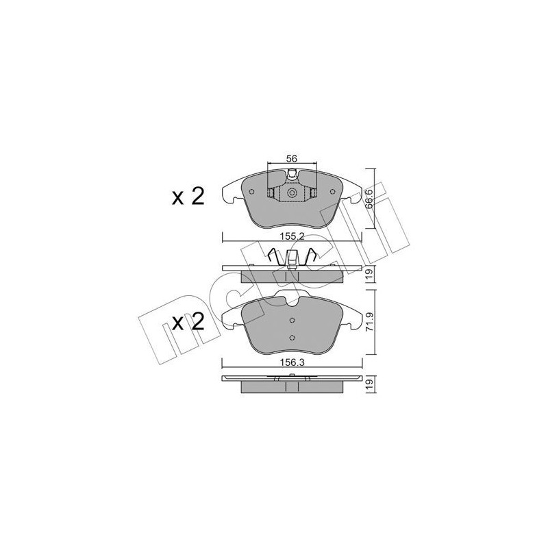 METELLI 22-0675-4 Brake Pads Set Front for