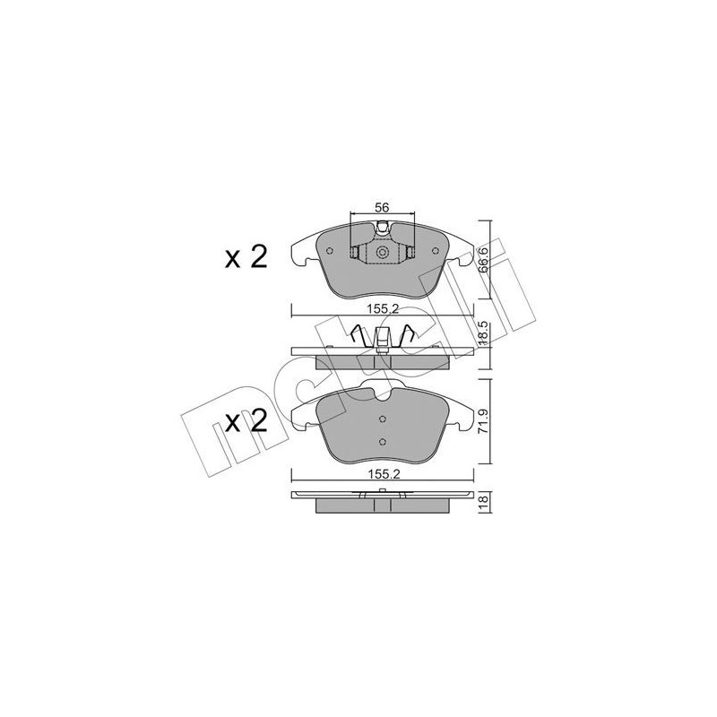 METELLI 22-0675-5 Plaquettes de frein