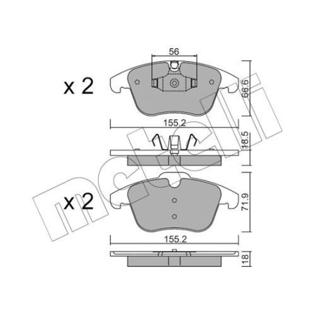 METELLI 22-0675-5 Brzdové platničky