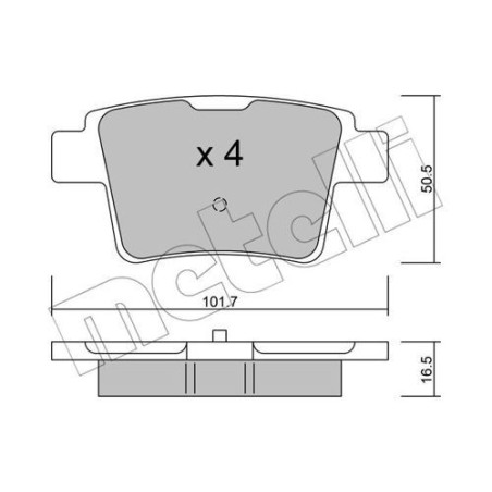 METELLI 22-0677-0 Brzdové platničky Zadné pre