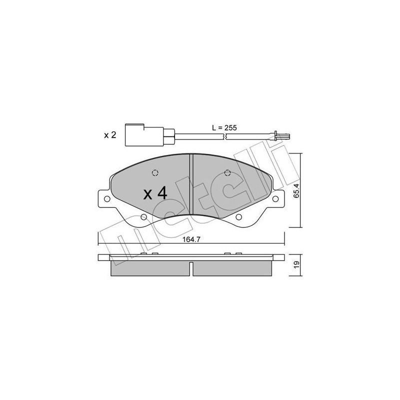 METELLI 22-0679-0 Pastillas de freno Delantero para