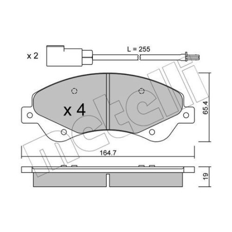 METELLI 22-0679-0 Brzdové platničky Predné pre
