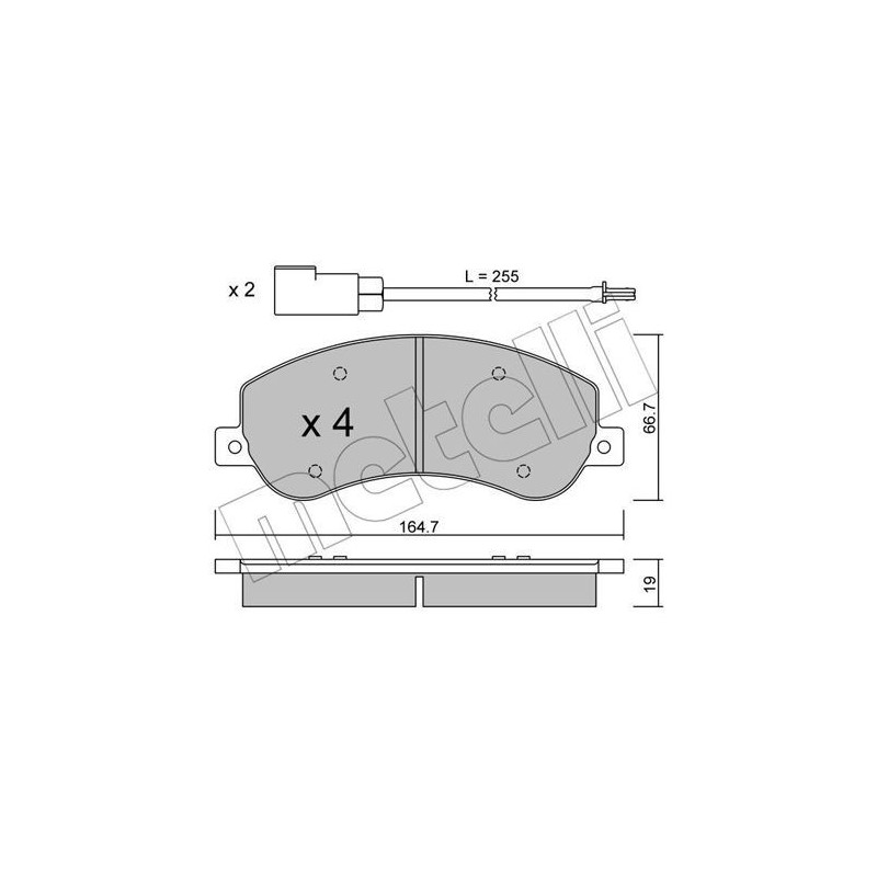 METELLI 22-0680-0 Brzdové destičky