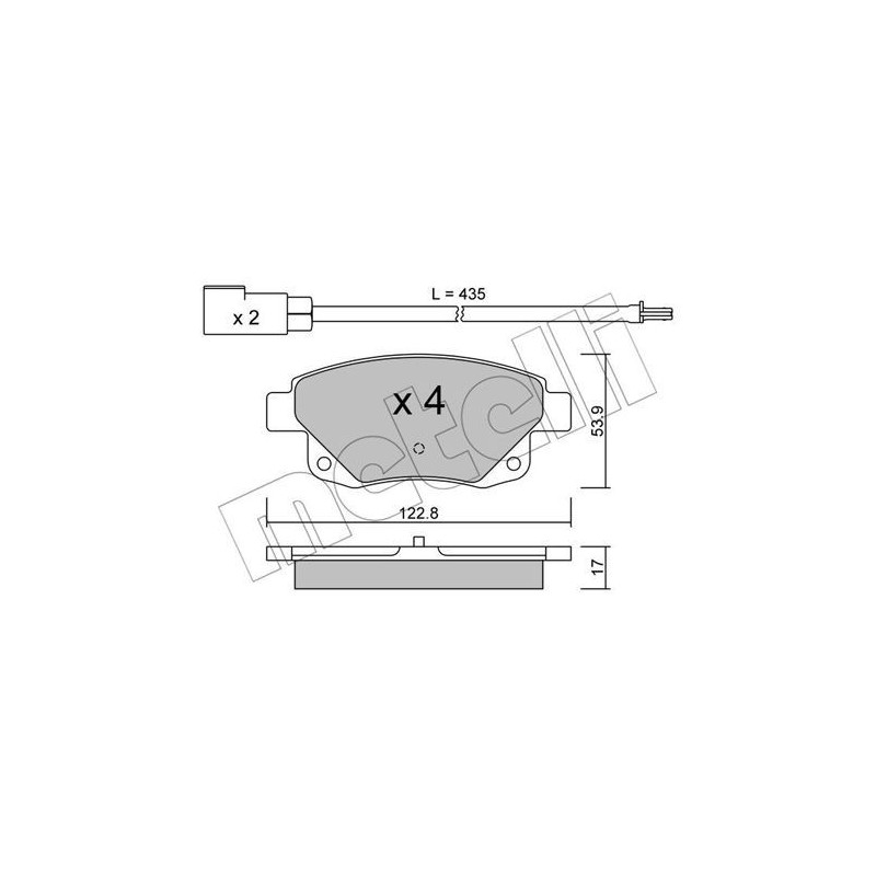 METELLI 22-0681-0 Klocki hamulcowe Tył dla