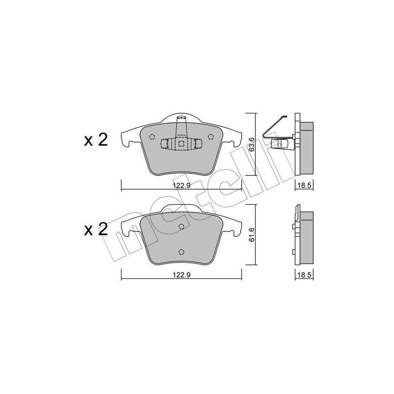 METELLI 22-0688-0 Plaquettes de frein