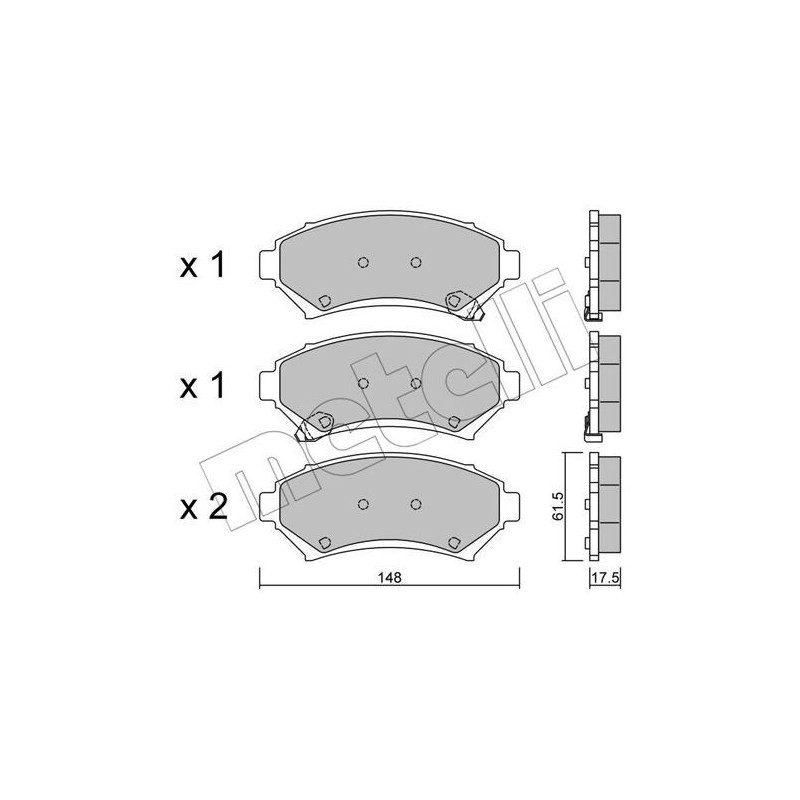 METELLI 22-0696-0 Brake Pads Set Front for