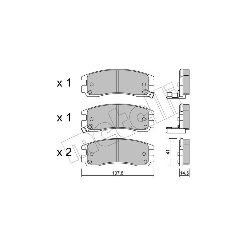 METELLI 22-0697-0 Klocki hamulcowe Tył dla