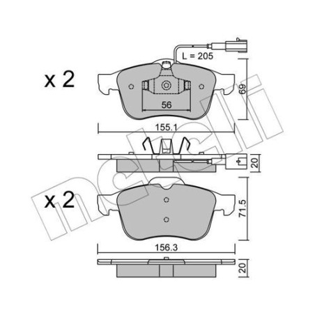 METELLI 22-0703-0 Brake Pads Set Front for