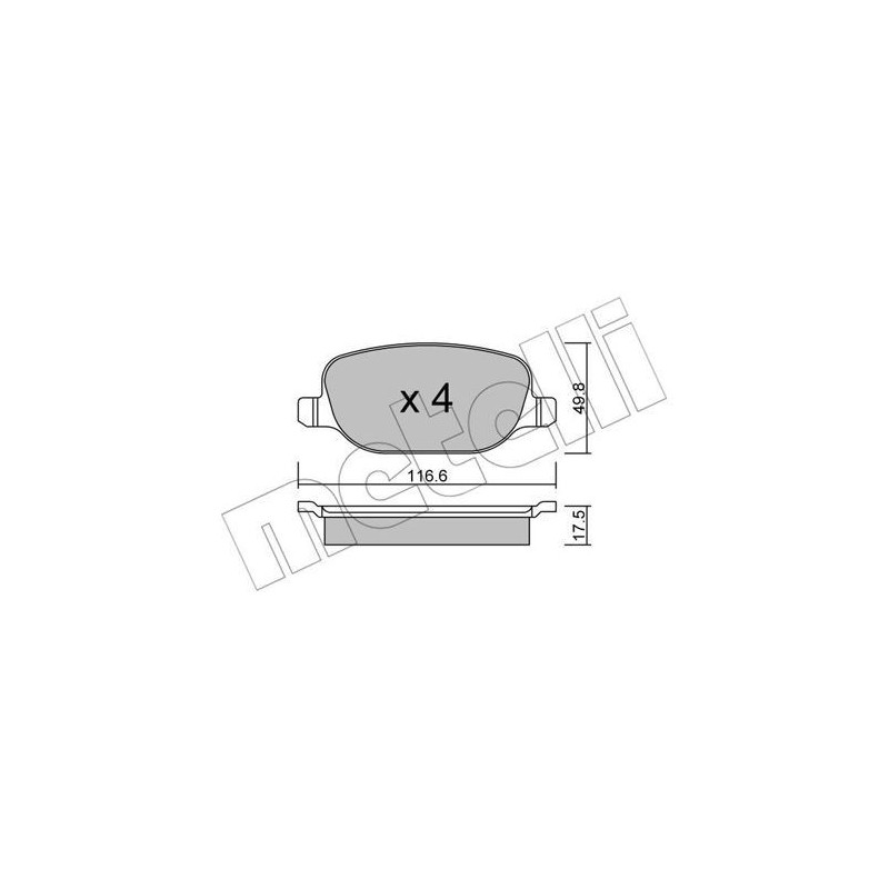 METELLI 22-0704-0 Plaquettes de frein